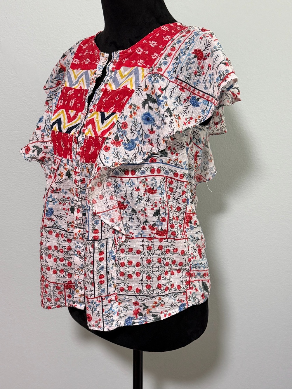 LET ME BE by Anthropologie Bandana Button Down - 2 - Picture 5 of 9